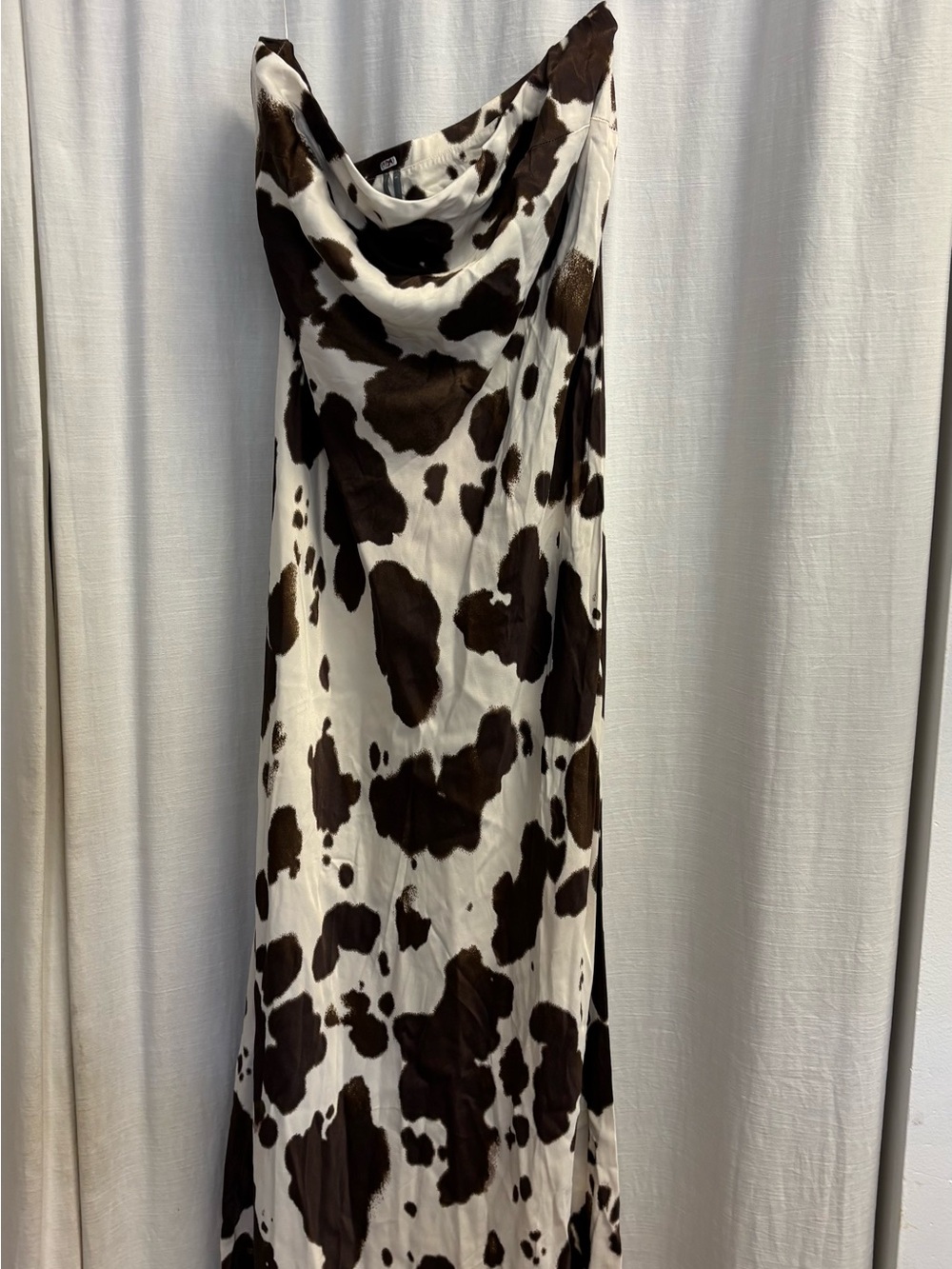 Anthropologie Tilda Cow Print Slip Maxi Dress - Picture 5 of 10